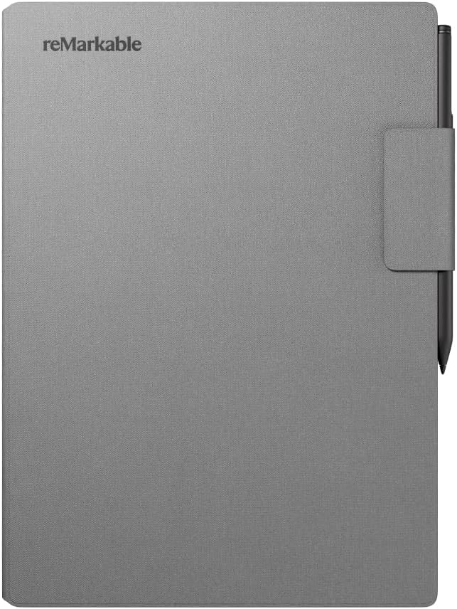 reMarkable Paper Pro - Polymer Weave Book Folio for Your 11.8'' Paper Tablet - Gray
