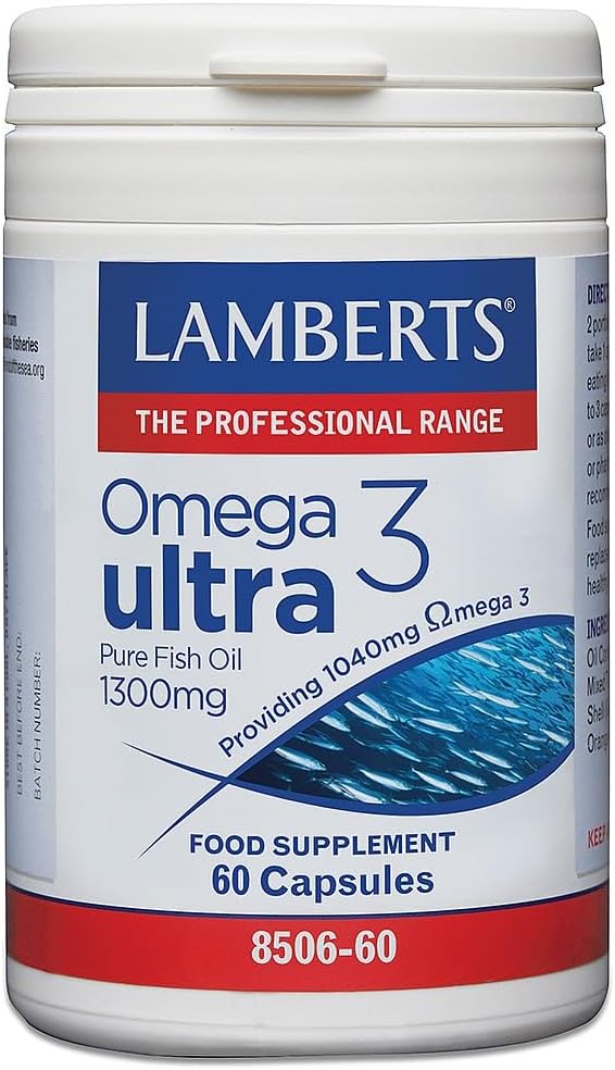 Lamberts Omega 3 Ultra Pure Fish Oil 1300mg 60 Capsules