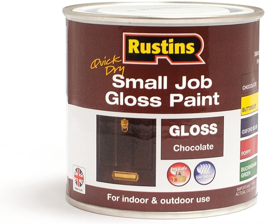 RUSTINS Small Job Gloss Paint Chocolate 250ml