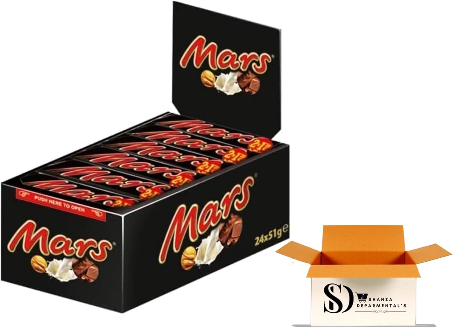 Mars Chocolate Bars Milk Chocolate Bulk Gift Treat Office Box 51g Pack Of 24 Bars