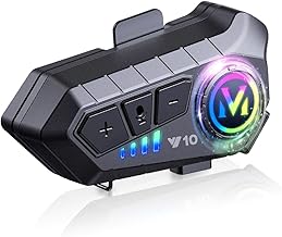 Motorcycle Helmet Bluetooth Headset, Outdoor Wireless Bluetooth 5.3 Headphone Speakers Noise Cancellation Intercom Communication Systems with IPX6 Waterproof/Strong Bass for Dirt Bike