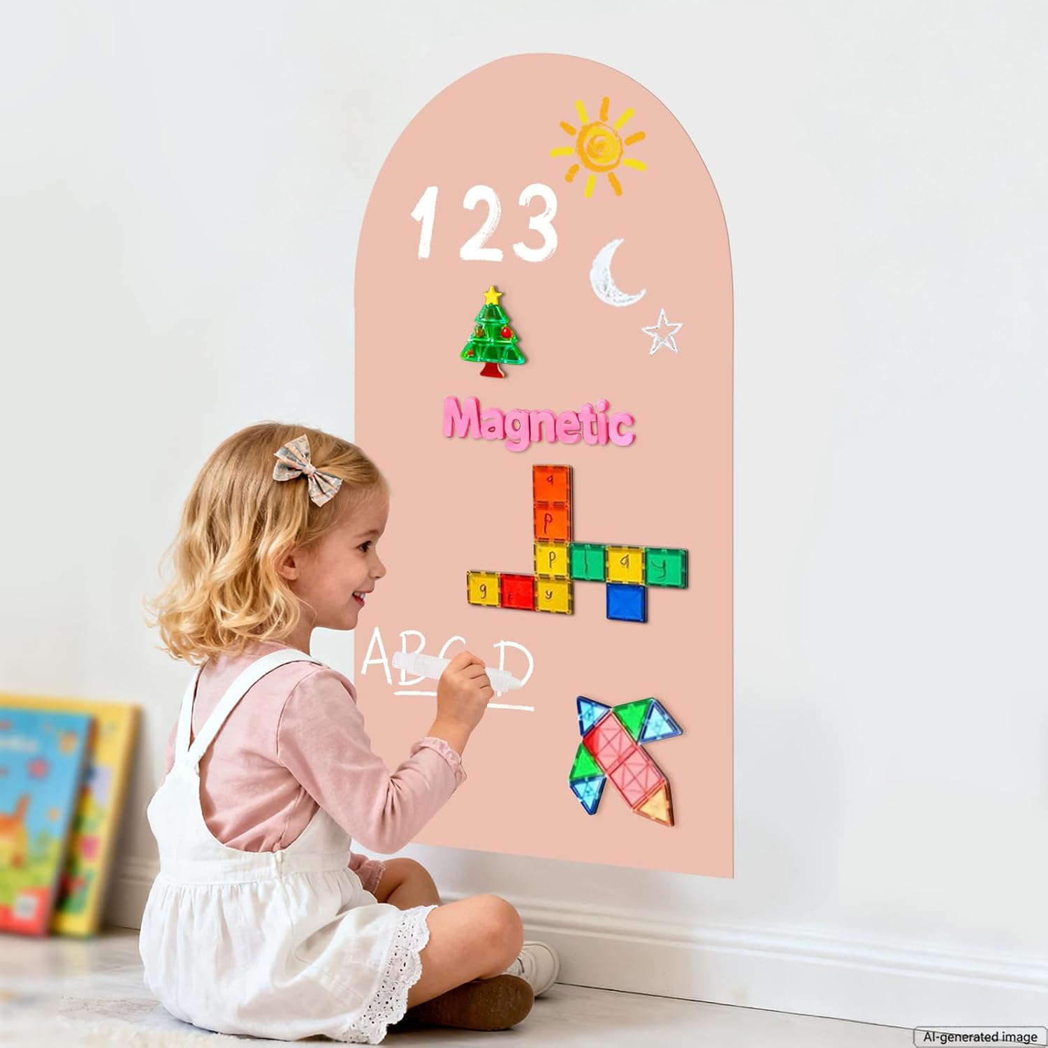 Small Magnetic Wall Decal: Montessori Play for Growing Minds