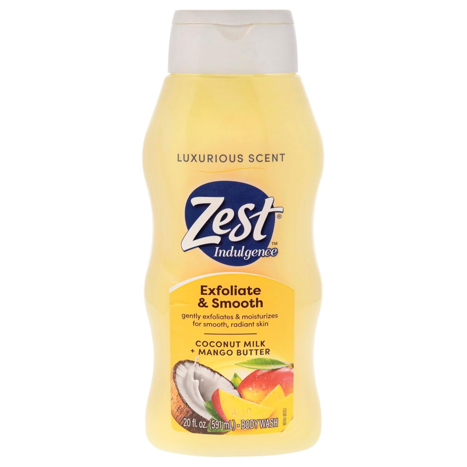 Zest Body Wash - Enriched with Coconut Milk - Invigorating Scent - Hydrating Body Soap - Suitable for All Skin Types - Coconut Milk and Mango - 20 oz