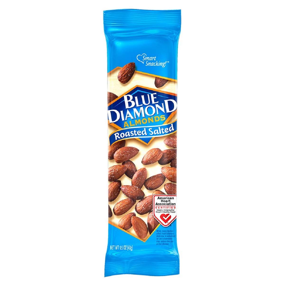 Blue Diamond Almonds, Roasted Salted, 1.5 Ounce (Pack of 12)