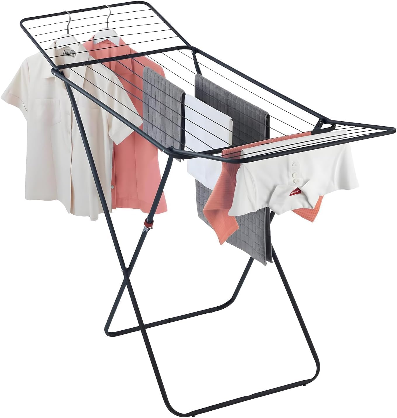 SIC Winged Clothes Airer | Large Clothes Drying Rack w/ 18m Space | Foldable Laundry Hanger Dryer Rack | Heavy Duty Clothes Horse Stand | Indoor Outdoor Air Clothes Dryer | Compact Washing Dryer Rack