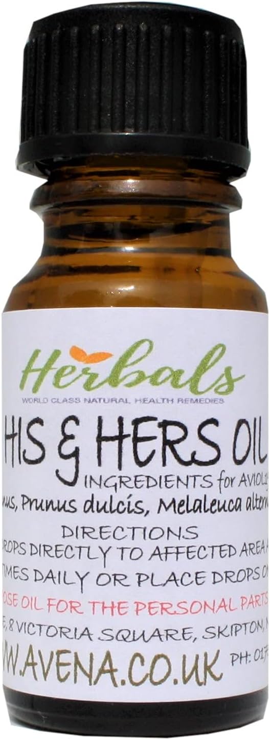 Thrush Cystitis Fungal Candida Yeast Infection Natural Treatment Plant Extracts Soothing Oil - His & Hers (10ml)