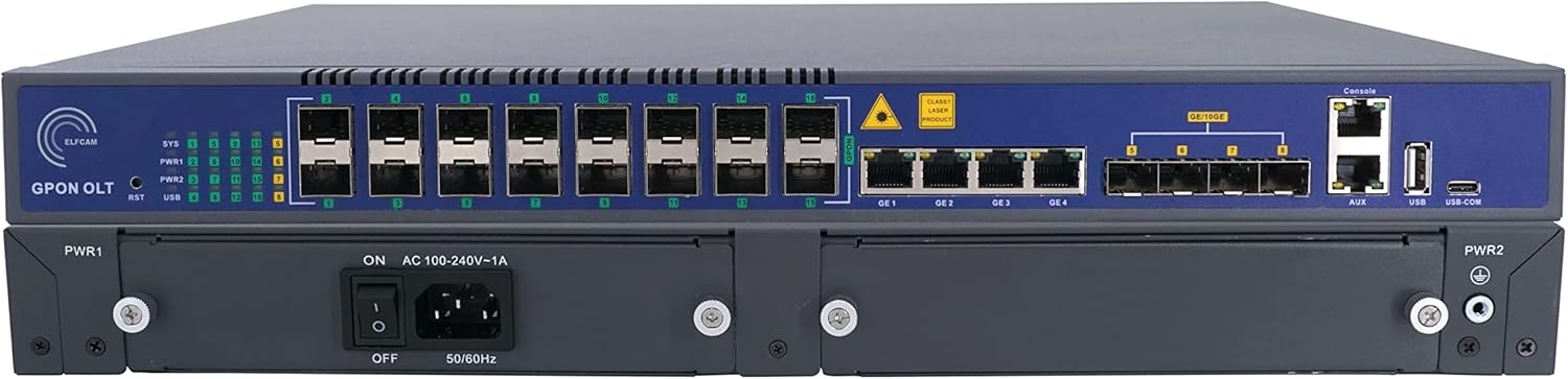 V.SOL - GPON OLT with 4/8/16 PONN ports, automatic update, EMS web management (16 PON) ports