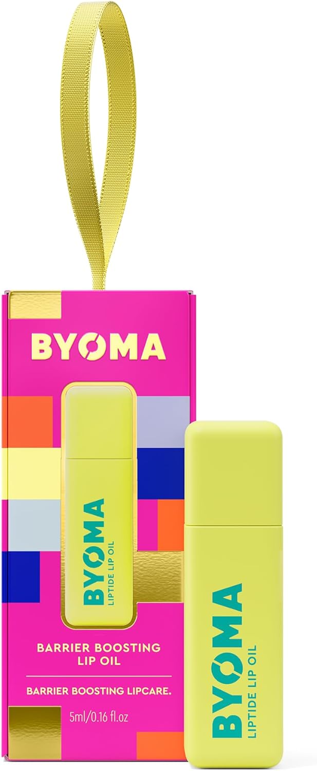BYOMA Liptide Lip Oil Bauble (5ml), With Ceramides, Peptides and Avocado Oil, Lightweight, Non-Sticky, High-Shine Formula for Soft and Plump Lips, Vegan