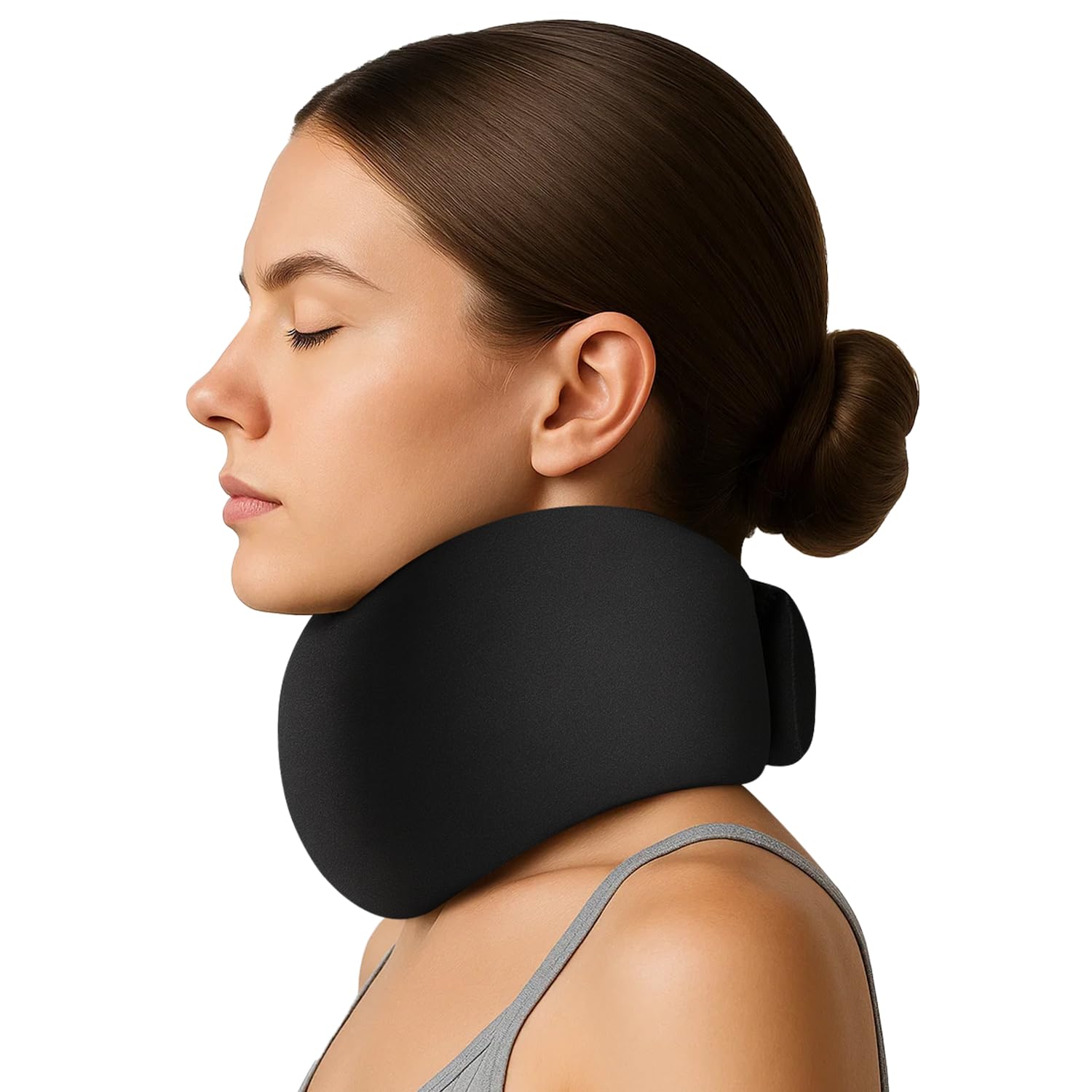VOYOR-HEALTH Neck Brace, Neck Stretcher for Sleeping, Adjustable Cervical Collar Relieves Pain and Spine Pressure, Neck Support Soft Foam Wraps, Keep Vertebrae Stable for Women & Men NB100