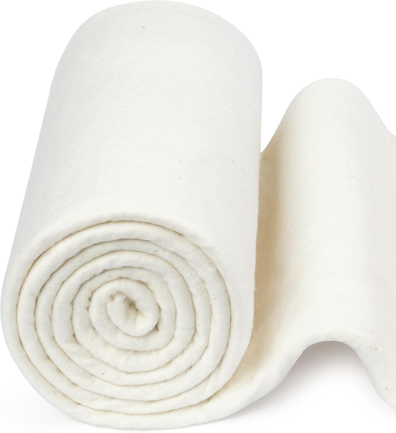 FIVEIZERO 100% Natural Cotton Quilt Batting–47Inchesx2Yards Large Lightweight Batting Fabric,Quilting Batting by The Yard for Sewing,Crafts,Potholders,Backing,Wadding,Twin & King Size Quilt Projects