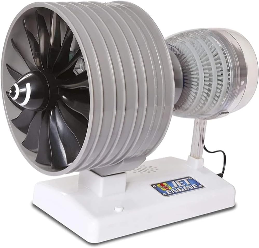Machine Works Build Your Own Jet Engine Toy - Replica Model Building Kit - Features Sounds and Illumination, 40+ Pieces, 10+ Years