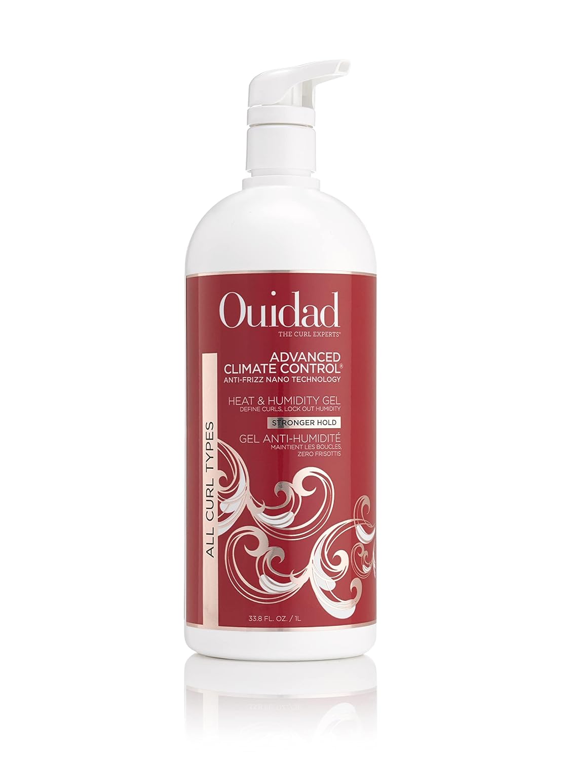 Ouidad Advanced Climate Control Heat & Humidity Curl Gel, Stronger Hold | Anti-Frizz Nano Technology, Dedicated UV Filter, Prevents Flyaways & Defines Curls, Crunch-Free Hold, For All Curl Types