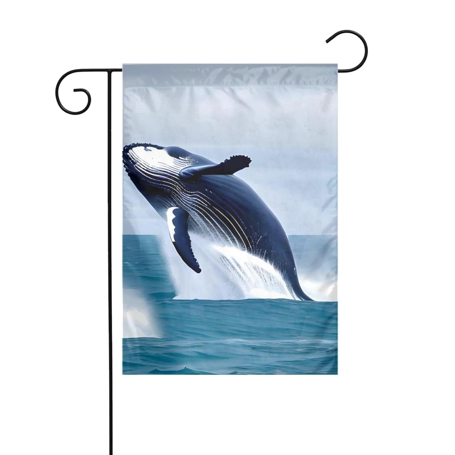 Whales At Seagarden Flags Spring Summer Garden Flags - Colourful Double Sided Printed Patio House Decor Spring Summer Easter - 12 X 18 Inch Welcome Farmhouse Outdoor Flags