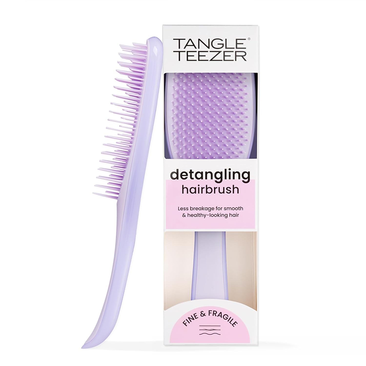 Tangle Teezer Fine & Fragile Ultimate Detangler Brush, Dry & Wet Hair Brush to Detangle & Reduce Breakage, Hypnotic Heather
