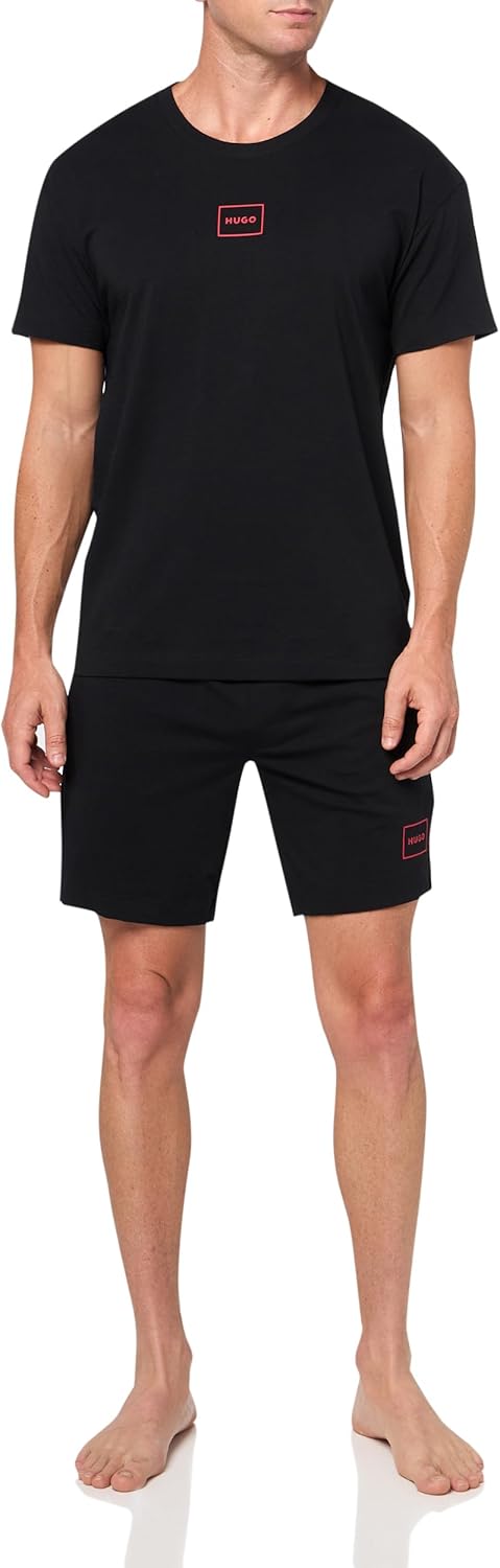 HUGO boys Logo Outline Cotton T Shirt and Shorts Set