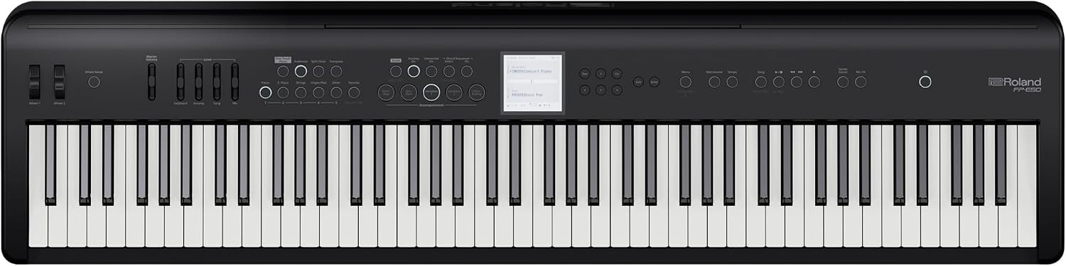 Roland FP-E50 Digital Piano | Premium Piano with Expandable Sound Library | 88-Note Hammer-Action Keyboard | Professional Auto-Accompaniment | Mic Input with Vocal Harmony FX | Bluetooth/MIDI Support