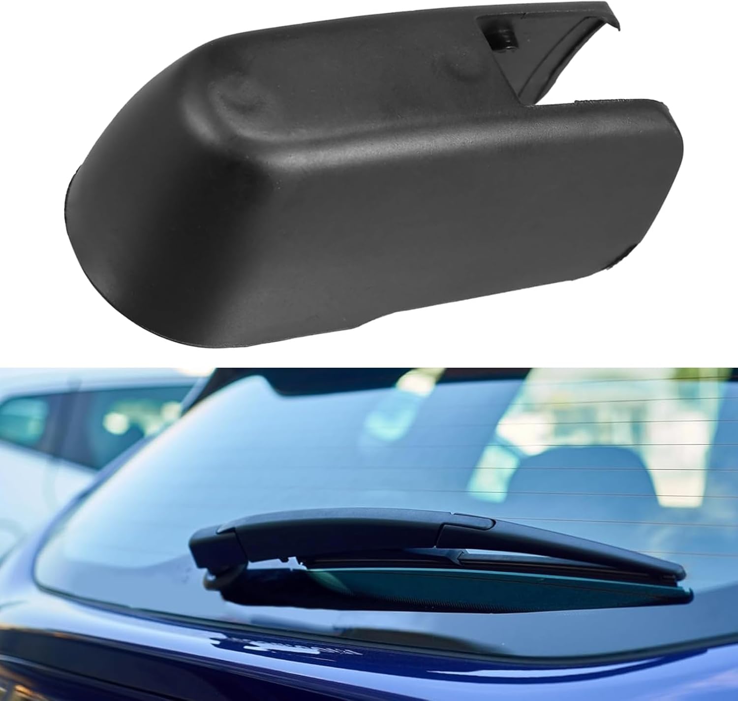 1 PC Rear Windshield Wiper Arm Cover Cap, Rear Wiper Cover Replacement Part OEM: BB5Z-17C526-A, Compatible with Ford Escape 2013-2024, Explorer 2011-2019 and More Specific Models (Black)