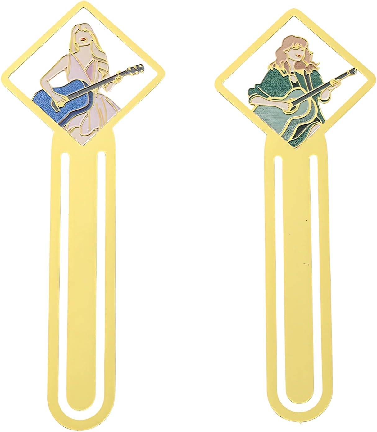 2pcs Metal Bookmarks for Women, Book Mark Famous Pop Female Singer Moldy Book Clip - Singer Series Bookmarks, Souvenirs for Fans, Bookish Gifts Page Markers, Birthday, Christmas Gifts