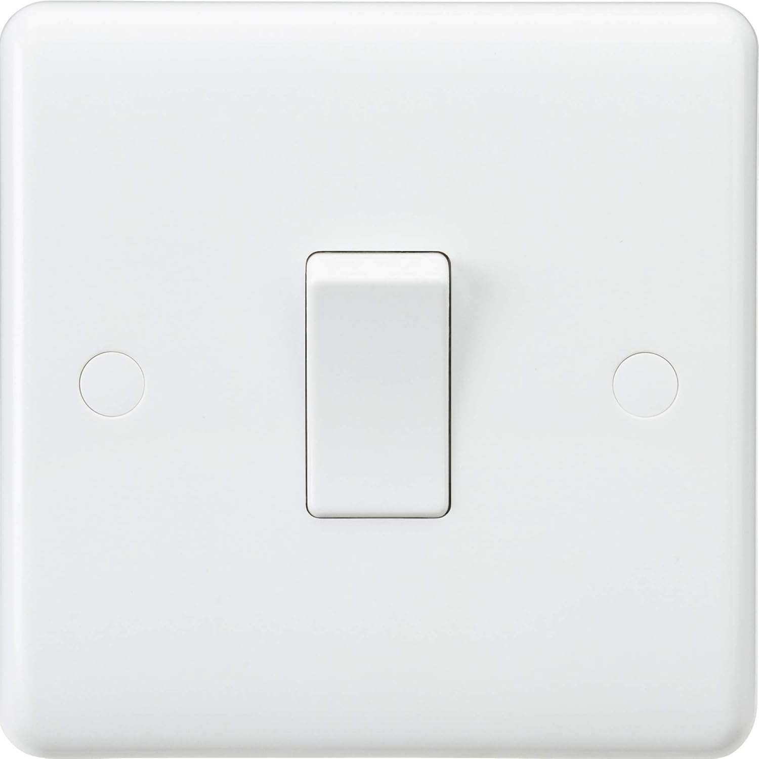 Knightsbridge CU1000 Curved Edge 10 A 1 Gang 1 Way Switch, 230 V, White