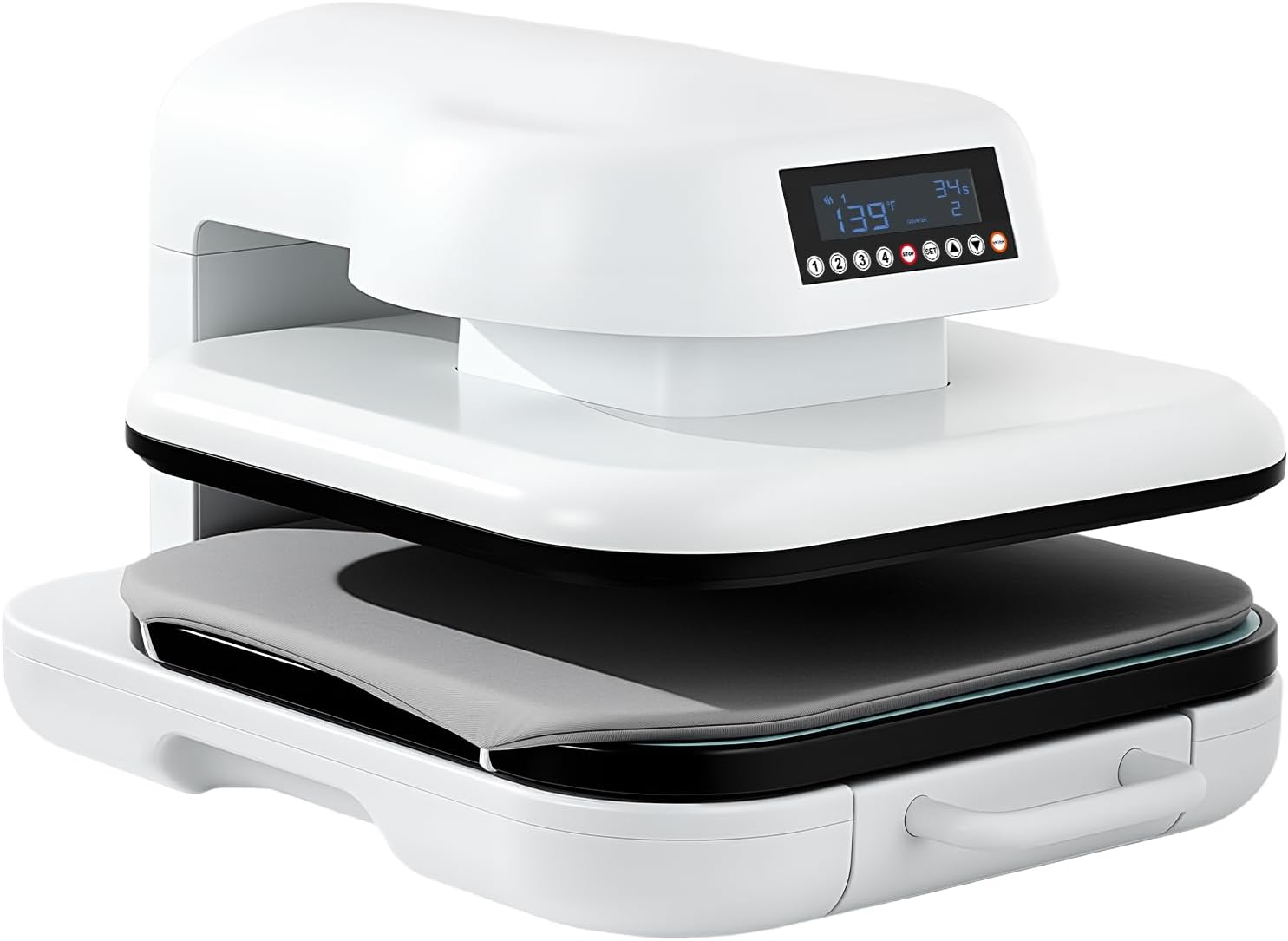 Heat Press Machine 15"x15" – Auto Heat Press Heats Up to 410°F (210°C), Ideal for T-Shirts, Sublimation & Iron-On Projects (38x38cm)