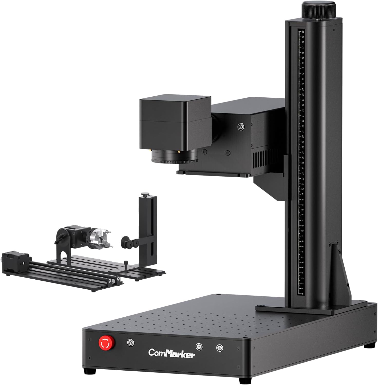 ComMarker Omni1 5W UV Engraving Machine with Electric Lifting 2 Optional Lenses and 1 Rotary Axis, Support EZCAD and LightBurn Laser Engraver, Unlock All Material with UV Laser