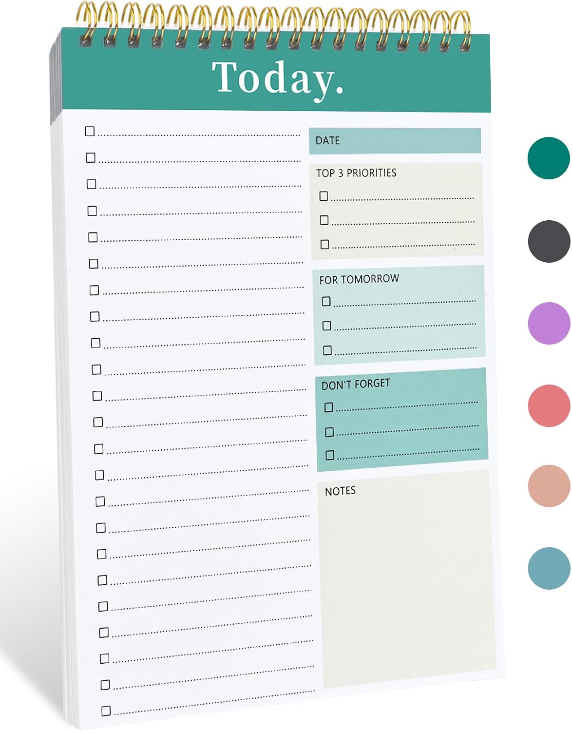 To Do List Notepad - To Do List Notebook for Work with 52 Sheets, Undated Daily Planner Perfect for Enhanced Productivity and Goal Achievement - Green