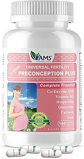 America Medic & Science Preconception Plus (180 Capsules) Conception and Fertility Supplement | Physician Formulated Pills to Support Conception | Prenatal Vitamins Best for Women Trying to Conceive