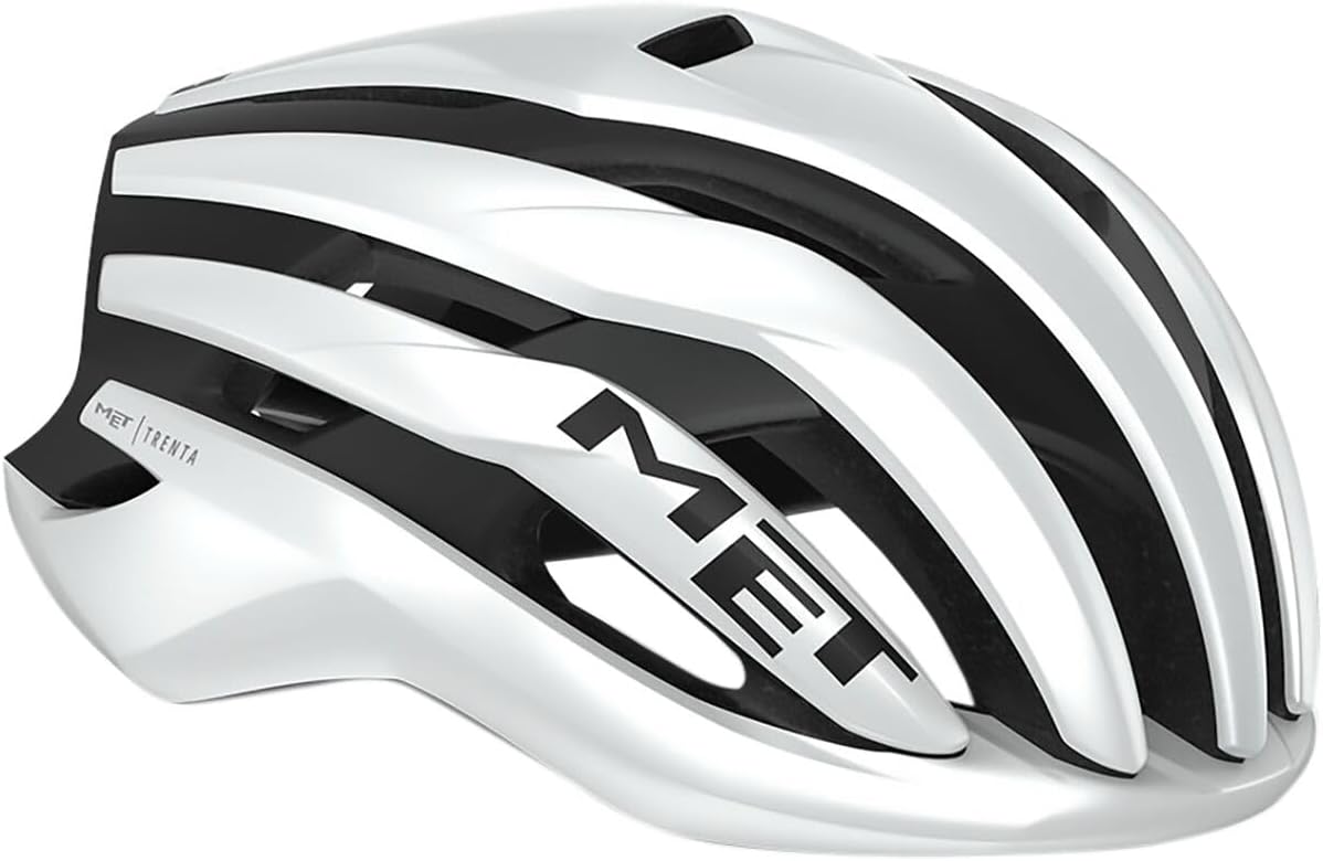 MET Trenta MIPS Helmet, White/Black Matte/Glossy, Medium | bike-helmets
