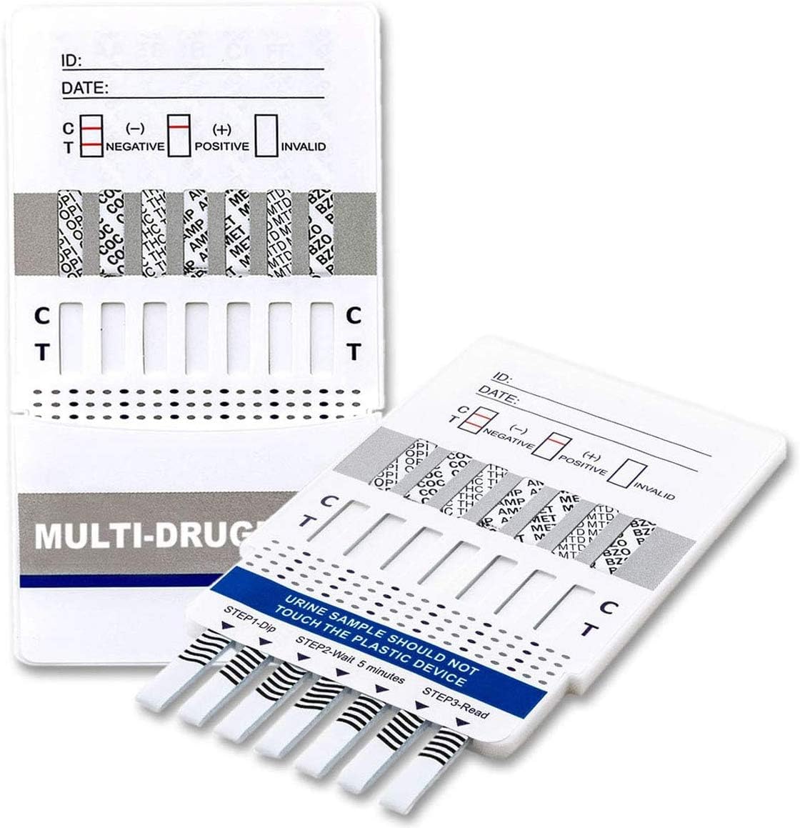 1 x Drug Test Kits Urine 7 in 1 Multi Panel Testing - Cocaine, Heroin, Cannabis, Benzodiazepines, Methamphetamine, Methadone, Speed