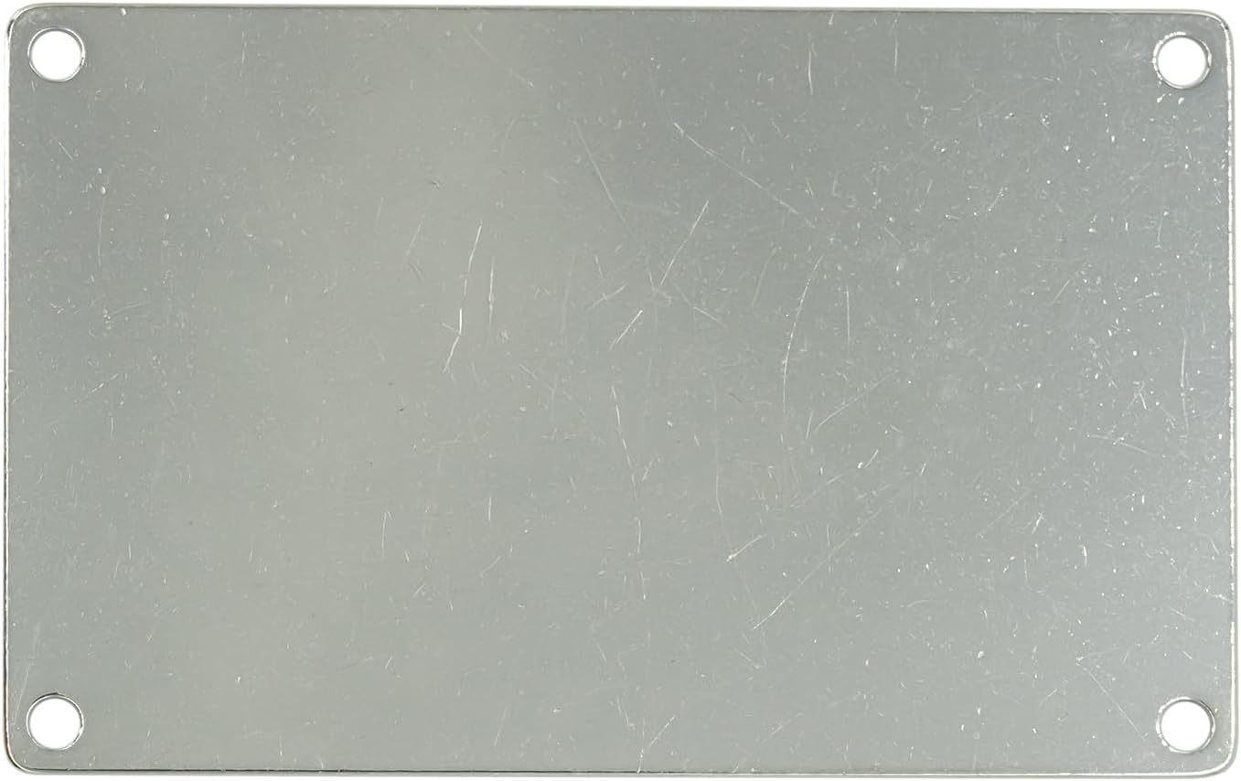 StayMax Metal Engraving Blank Stamping Blanks Stainless Steel Blank with 4 Holes 3.3 * 2.1 Inch (25 Pack)