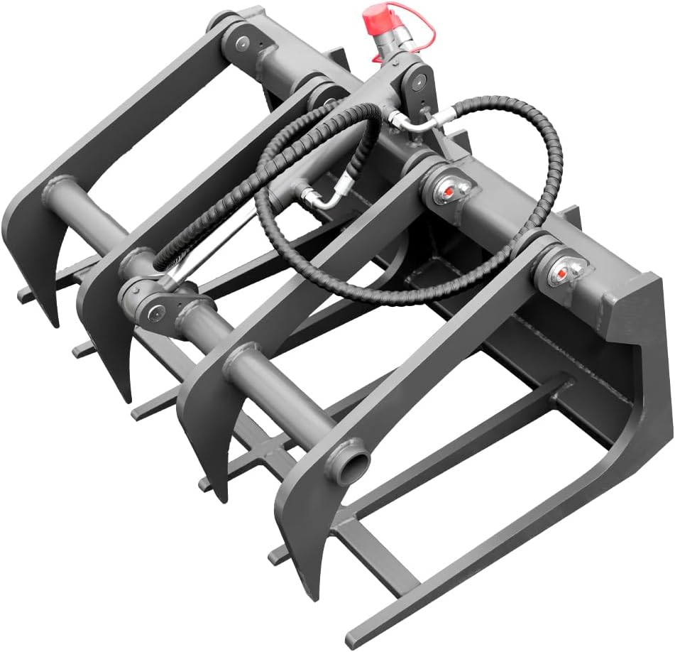 Log Grapple Attachment for Skid - Steer Loaders - Ideal for Wood Handling, Landscaping & Farm Work - USA Stock