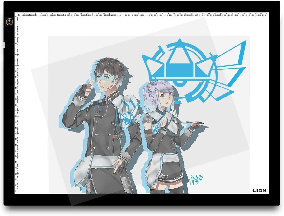 HUION A3 Light Box Light Pad Large Tracing Pad with Super Bright Led Lamps and Adjustable Brightness Function A4 A5 Optical Tracing Board (A3 Size)