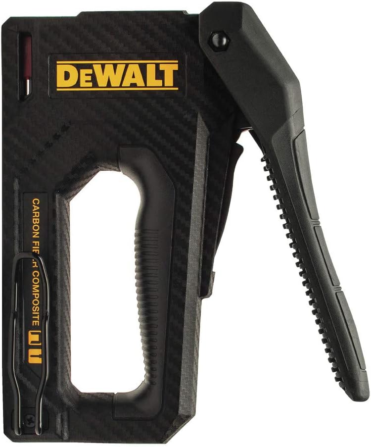 DEWALT Staple Gun, Carbon Fiber Body, 2-in-1 Tacker (DWHT80276)