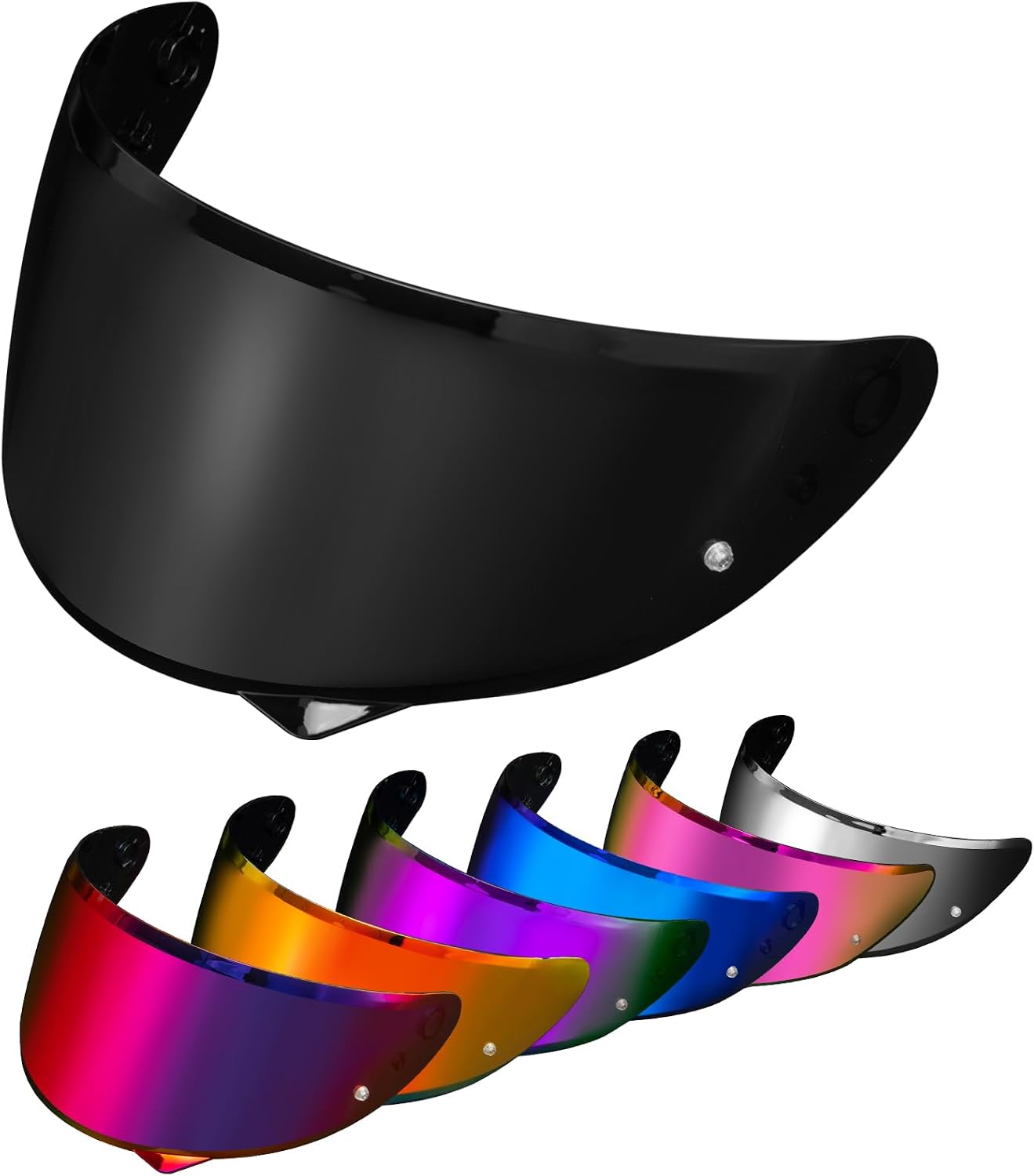 PSLER Helmet Visors for HJC HJ-34P C10, Scratch Resistant, Dark Black