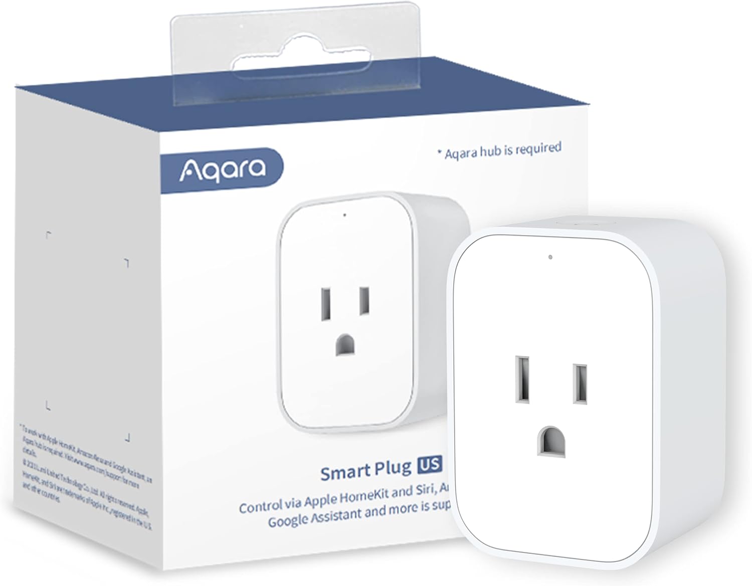 Aqara Smart Plug, REQUIRES AQARA HUB, Zigbee, with Energy Monitoring, Overload Protection, Scheduling and Voice Control, Works with Alexa, Google Assistant, IFTTT, and Apple HomeKit Compatible