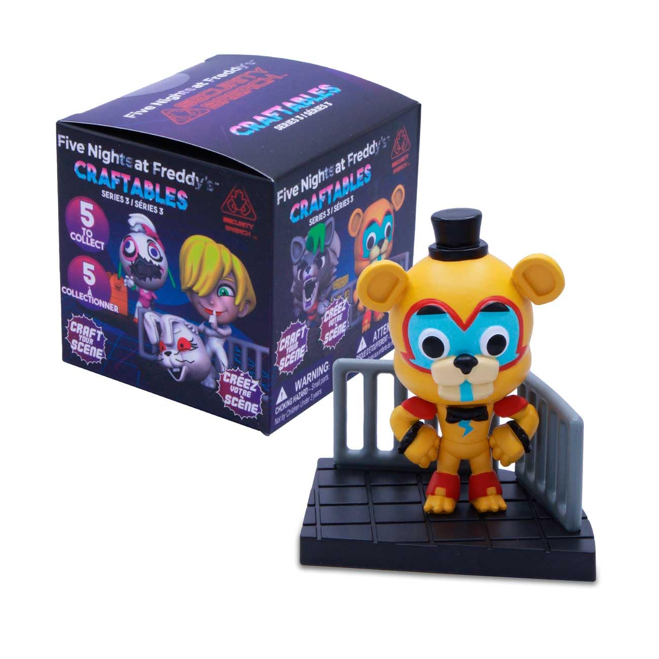 Five Nights at Freddy’s Security Breach Craftables Series 3 – Mystery Buildable Mini‑Scene, Official Licensed FNAF Collectible