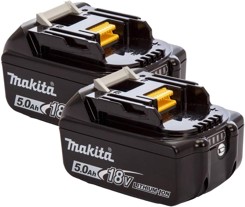 Makita Genuine BL1850B 18V 5.0Ah Battery Twin Pack for Makita DHP481Z, DHP458Z, DRT50ZJ, DSP600ZJ, DGA454Z, DJR187Z