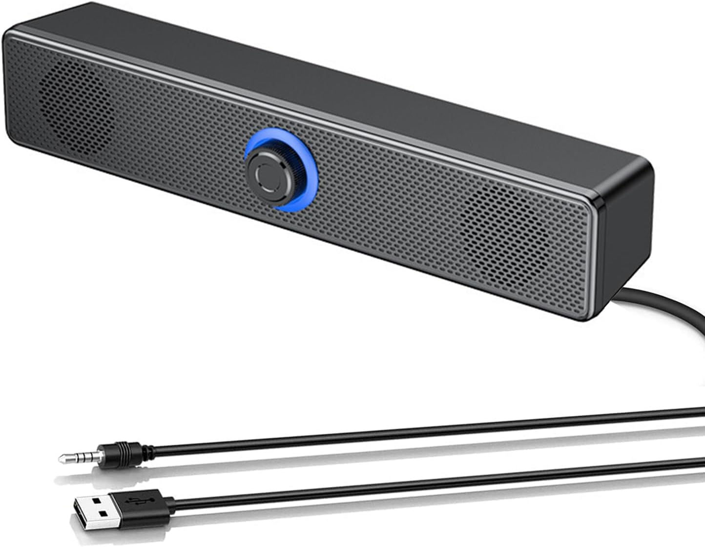 FAYAZ USB Computer Speakers, 40W Computer Soundbar for PC,Desktop Laptop,USB Tablet, Mini Portable Soundbar with 3D Surround Stereo, Broad Compatibility, Plug and Play,1.2m USB Powered