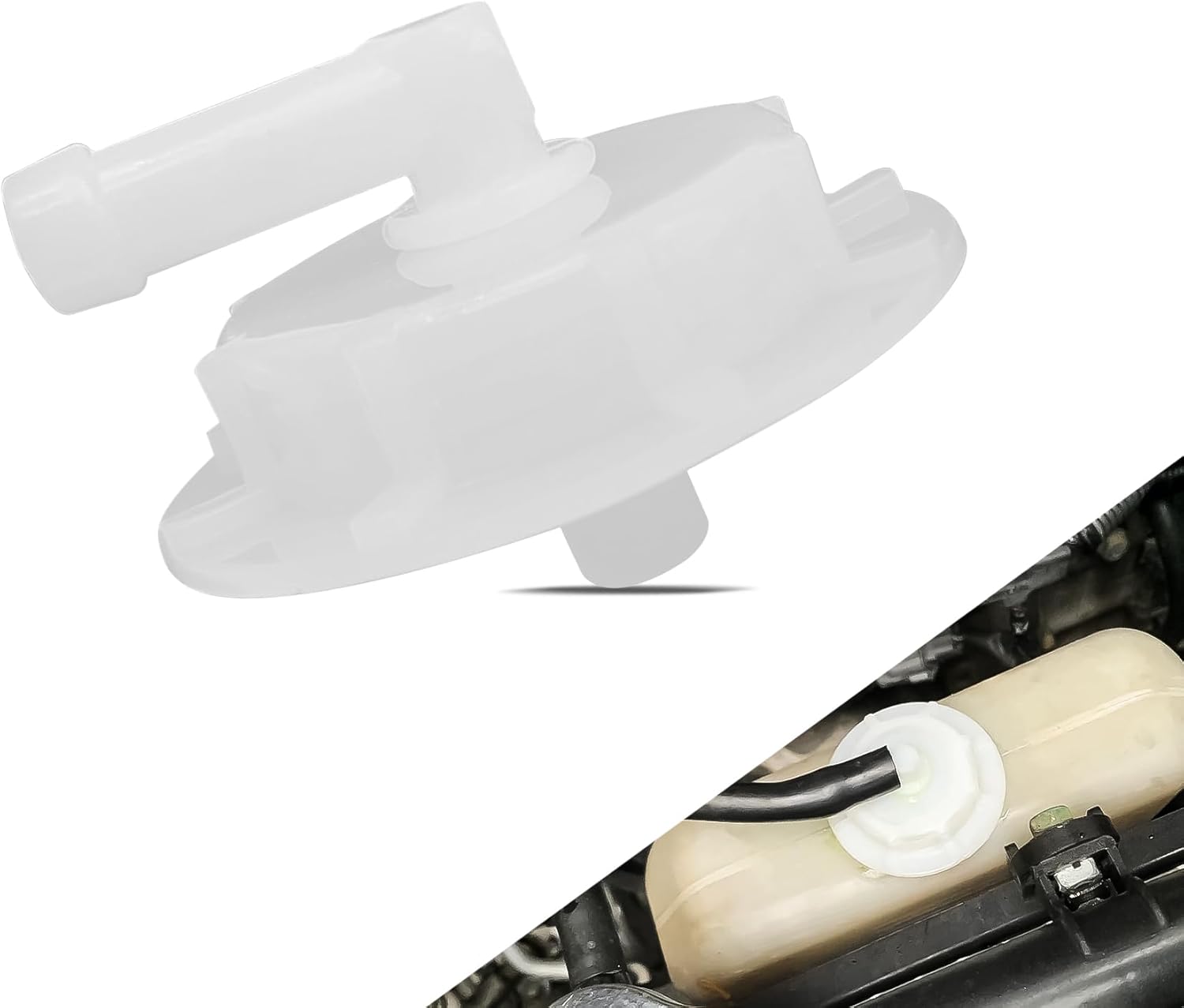 Car Radiator Coolant Reservoir Overflow Tank Cap with Joint, Automotive Replacement Coolant Recovery Bottle Caps 19106-RNA-A48, Compatible with Honda Acura Accord Civic Pilot Insight Elemen