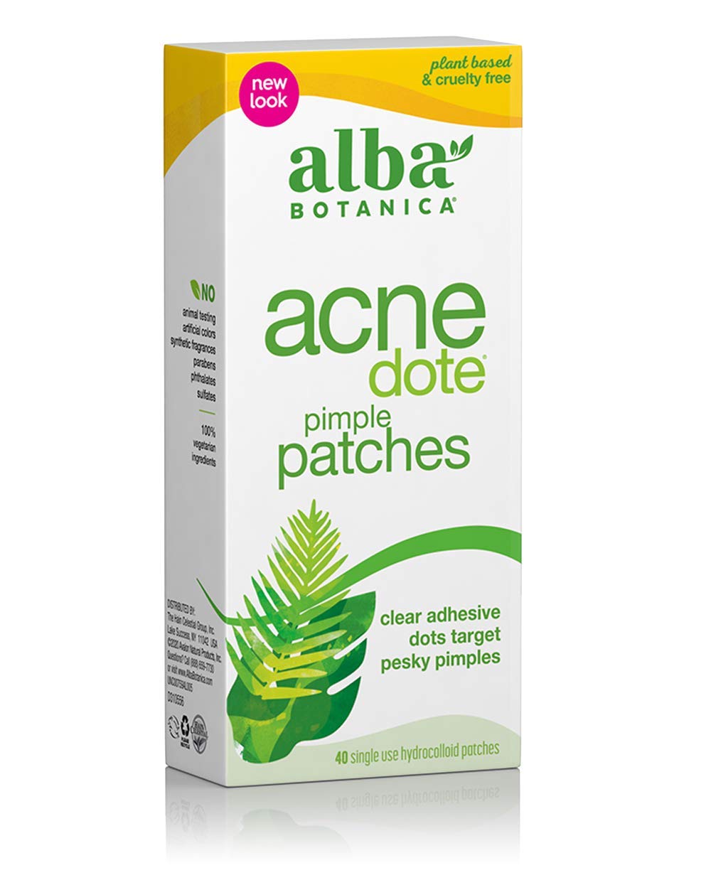 Alba Botanica Acnedote Pimple Patches for Face - Pimple, Spot Patches - Hydrocolloid Skincare Patches - 40 Count