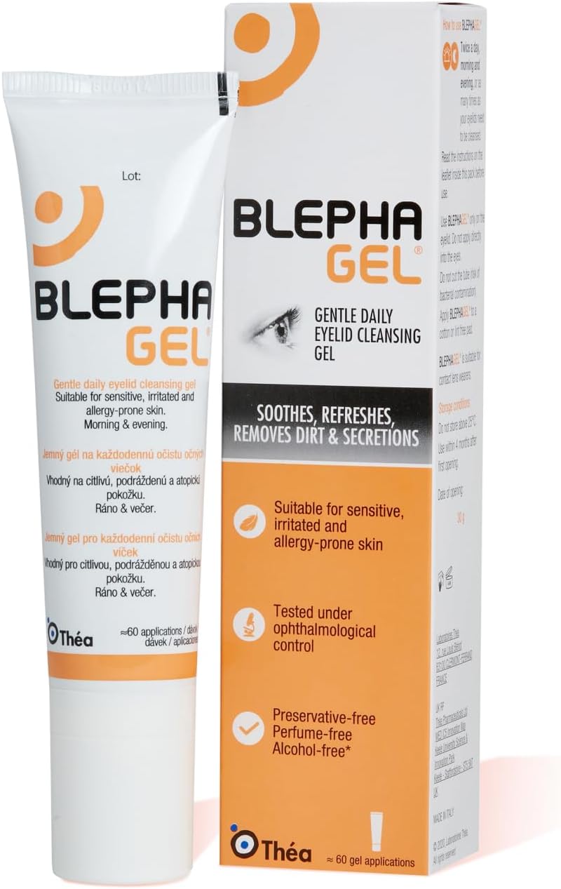 Blephagel Preservative-Free Cleansing Gel, for Sensitive Eyelids, 30g