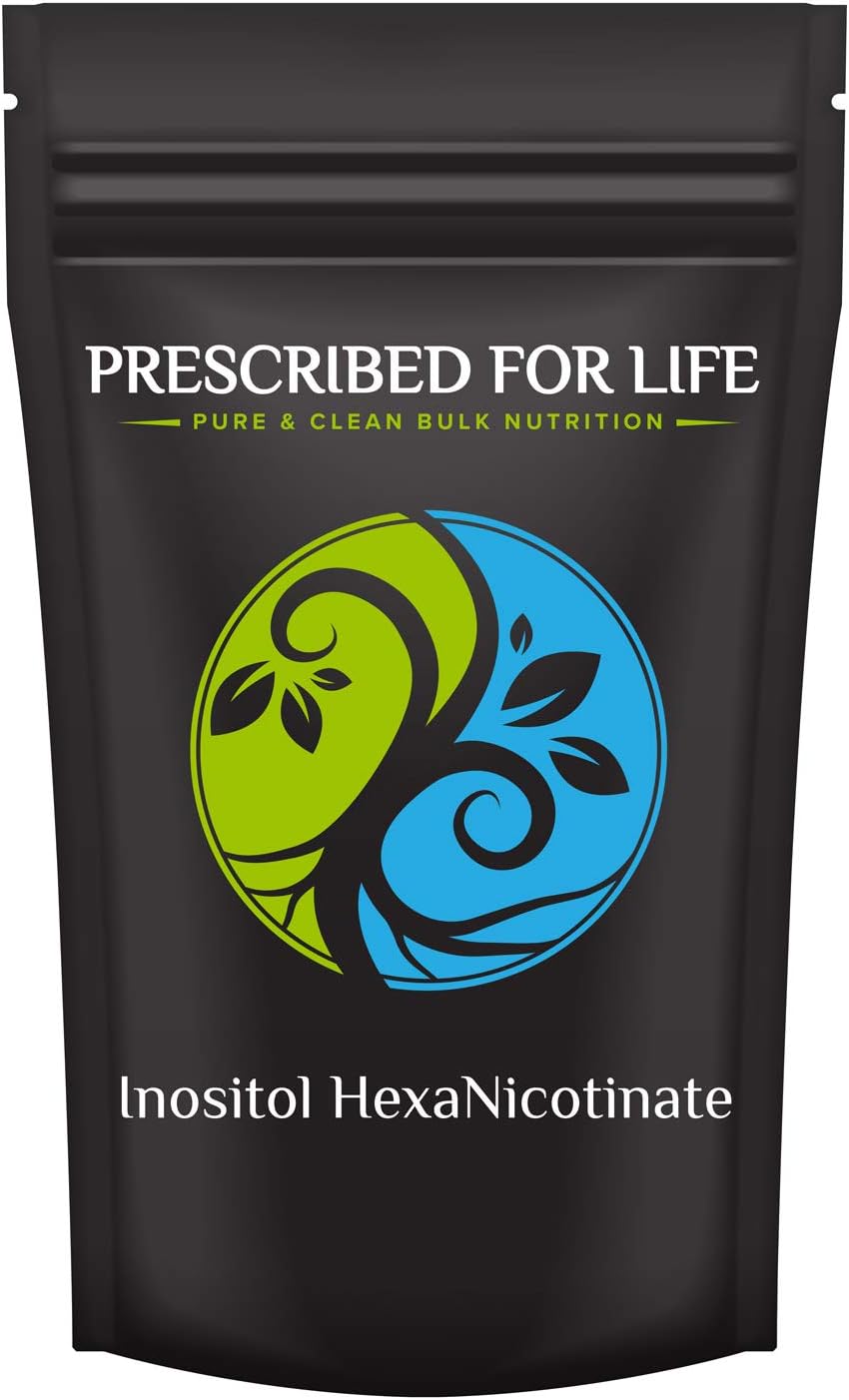 Prescribed For Life Inositol HexaNicotinate Powder | No Flush Niacin | All Natural Vitamin B8 | Inositol Dietary Supplement (4oz / 113g)