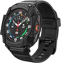Spigen Rugged Armor Pro Designed for Samsung Galaxy Watch Ultra 47mm Case with Band, Rugged Galaxy Watch Ultra Band with Protective Case (2024) - Matte Black