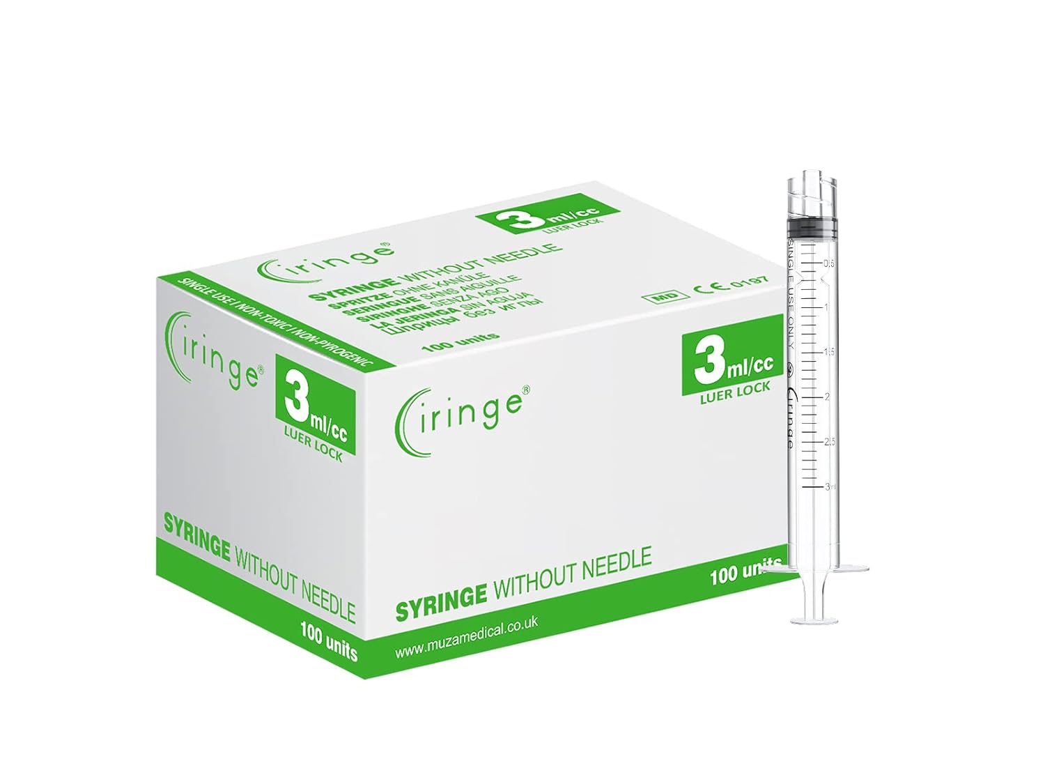 Ciringe 3 ml Lock Syringe - Pack of 100