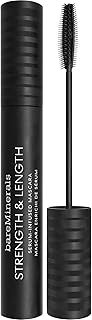 bareMinerals Strength & Length Serum-Infused Black Mascara with Plant-Based Lash Serum, Lengthens, Lifts + Defines Lashes for Healthier Lashes, Vegan