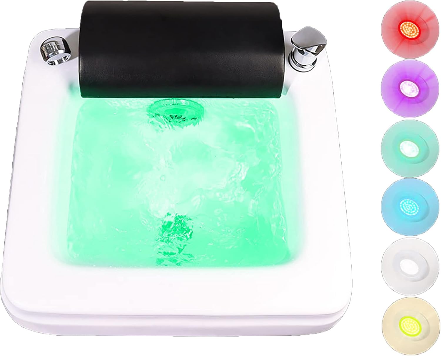 Feet Soaking Tub,Foot Massager Spa,Acrylic Pedicure Sink,Pedicure Foot Spa,Foot Soak Tub,deep Foot Bath Spa with Massage Surfing,Foot Spa,Foot Tub for Soaking Feet,with 7 Colorful Lights