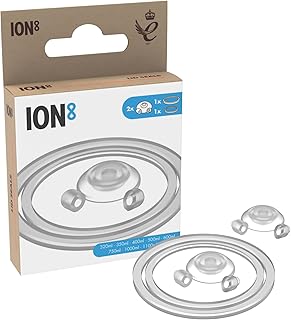 Ion8 Leak Proof Replacement Water Bottle 1.0 & 2.0 Seals, Silicon, Transparent, One Size