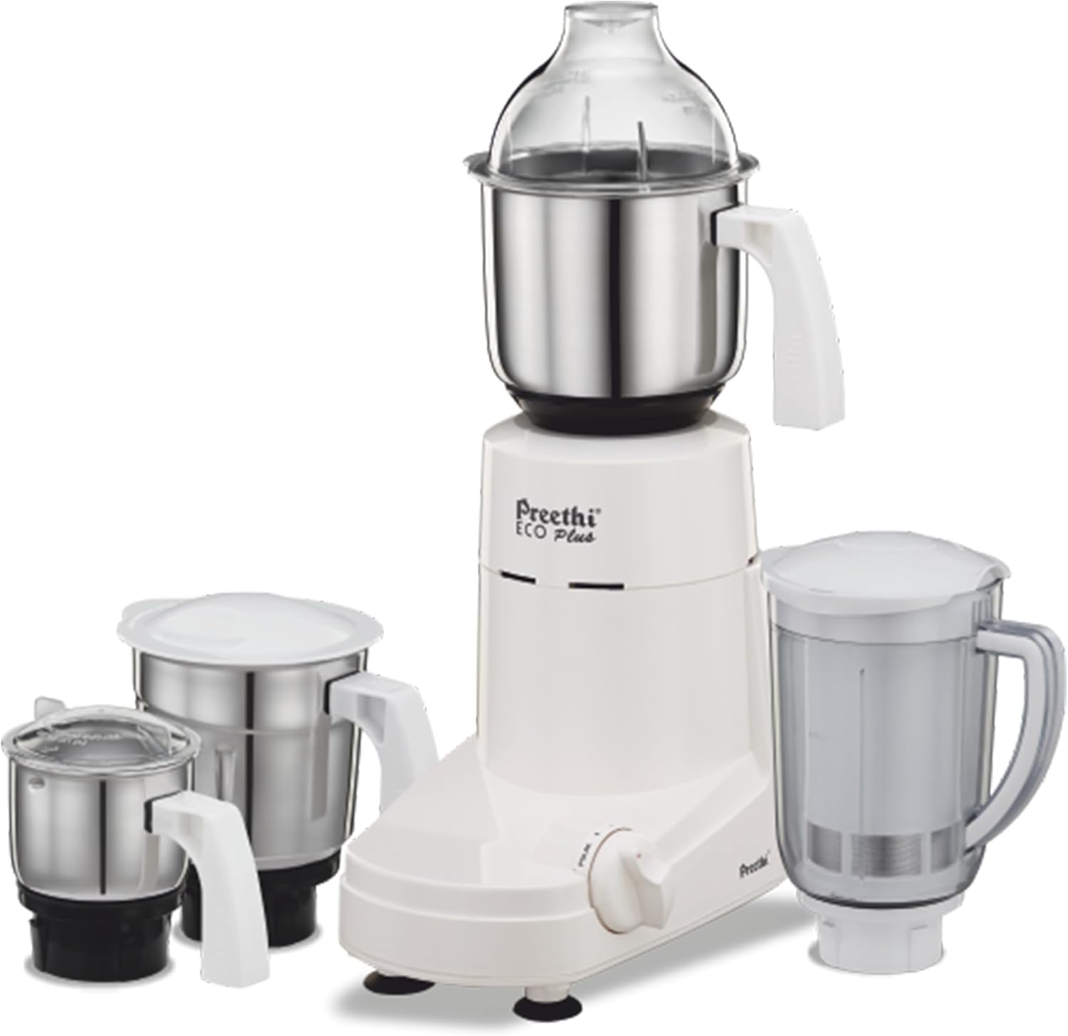 Preethi Eco Plus MG-157 Mixer Grinder, 750 Watt with 4 Jars (Indian Plug)