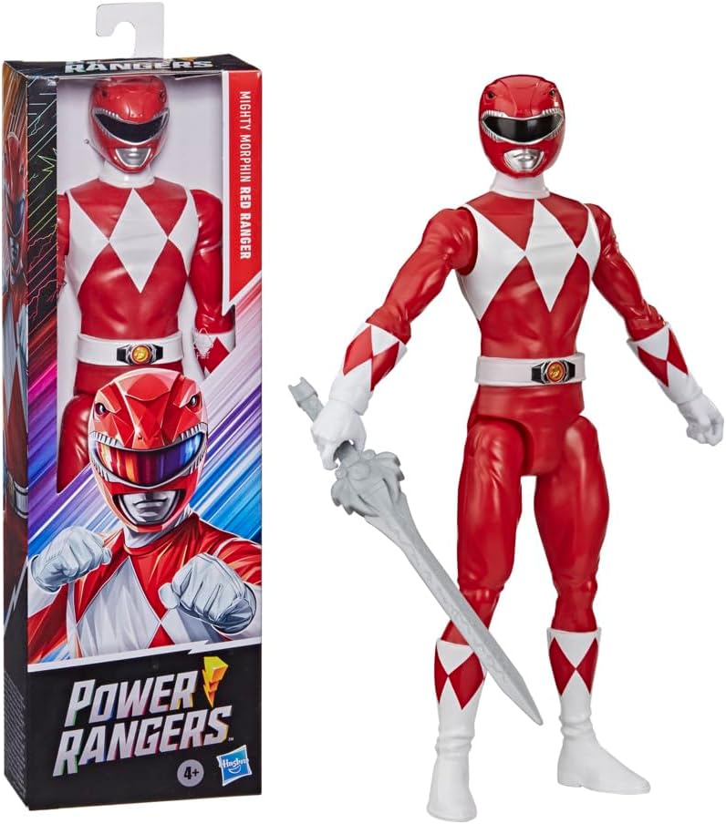 Power Rangers Mighty Morphin Red Ranger 12-Inch Action Figure Toy Inspired by Classic TV Show, with Power Sword Accessory