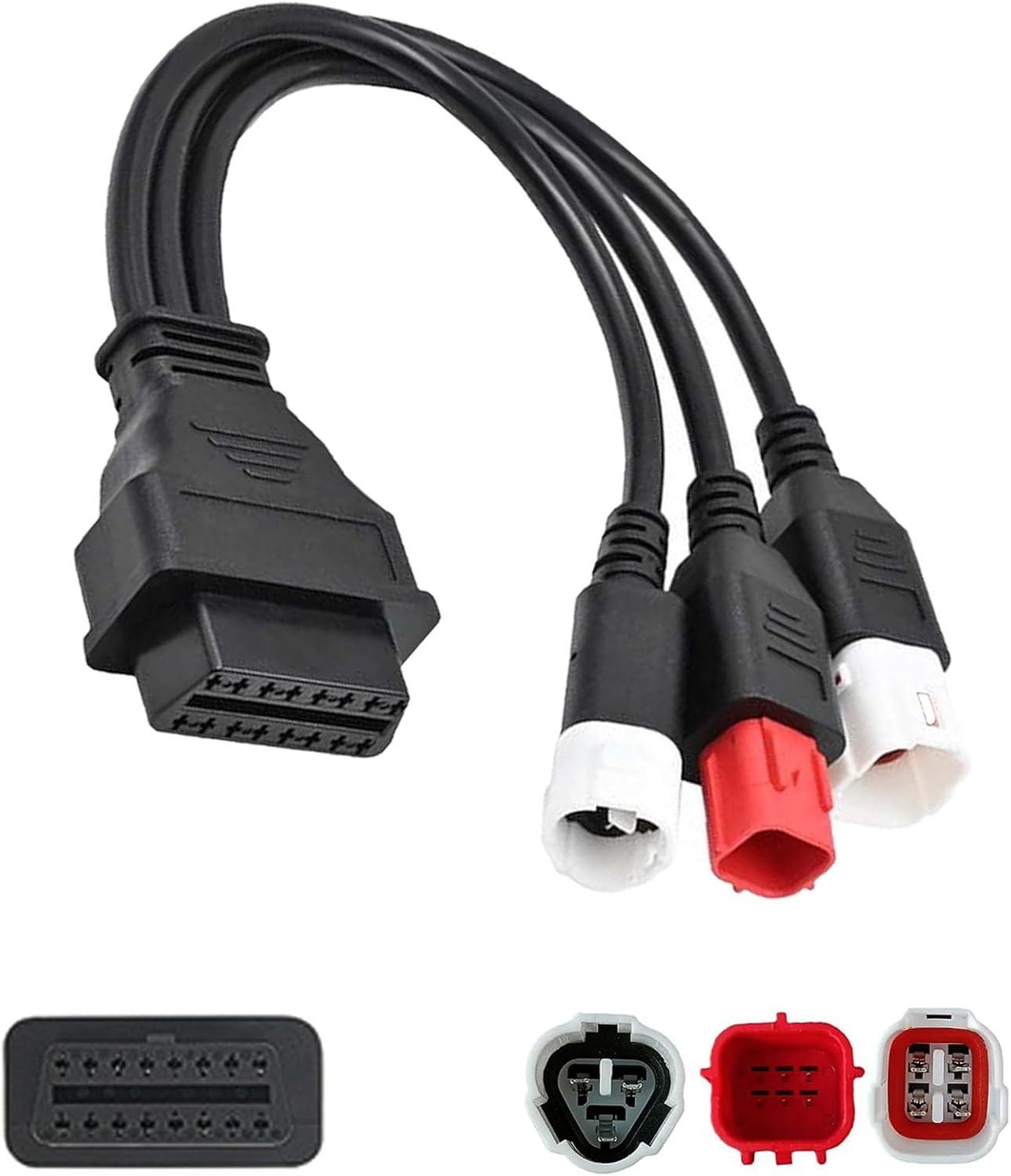 Wjelet Fits Yamaha 3 4 6 Pin OBD2 Diagnostic Cable, Motorcycle OBD II Engine System Diagnostic Tool, OBD Fault Code Reader Adaptor, Motorbike Parts Only Compatible with Yamaha Motorcycle